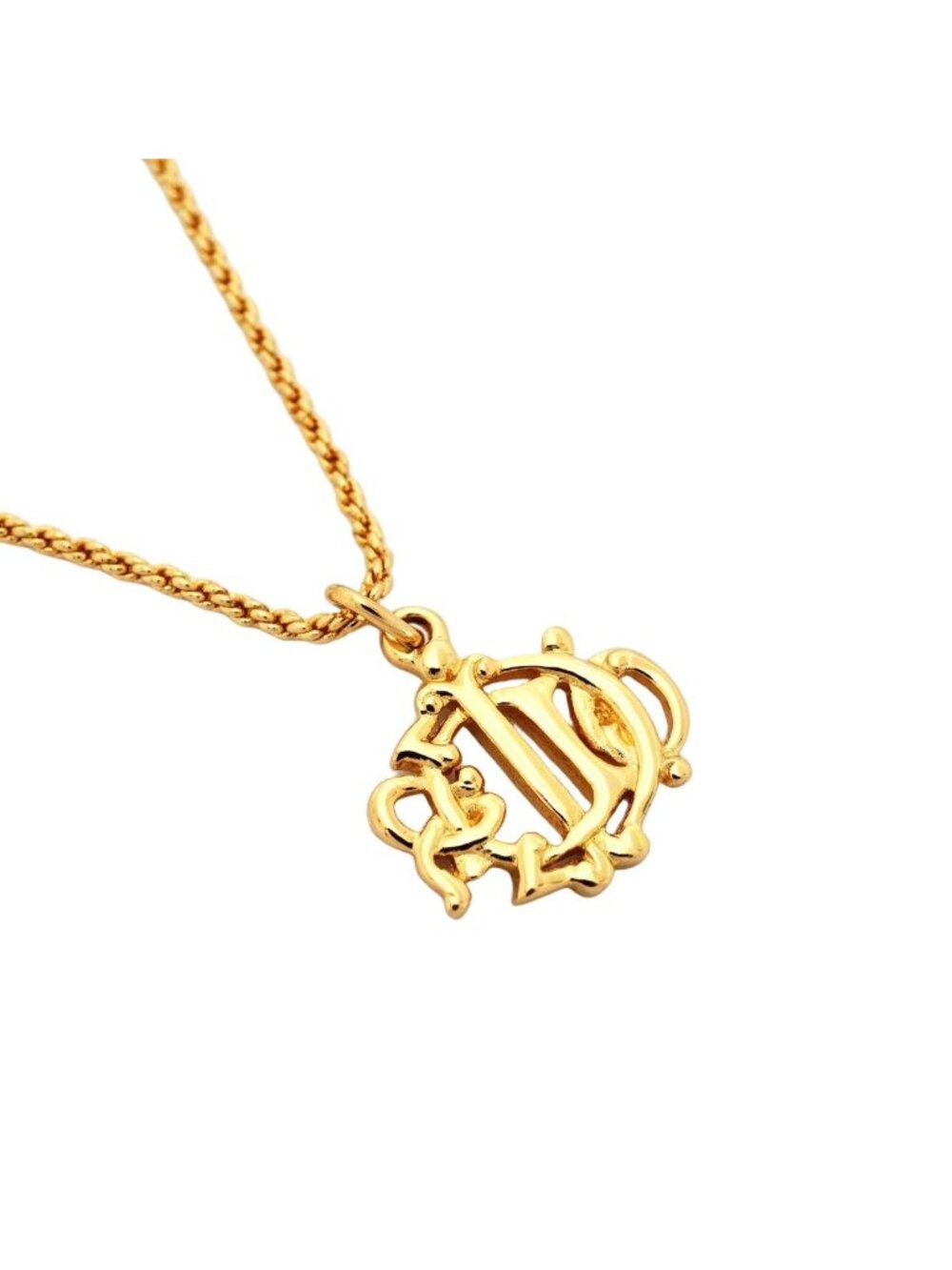 ★SOLD★ Dior Necklace Emblem Gold Plated - Picture 2 of 5